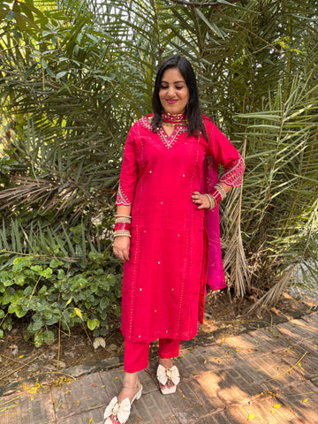 LD-4 Red Handmade Suit Set