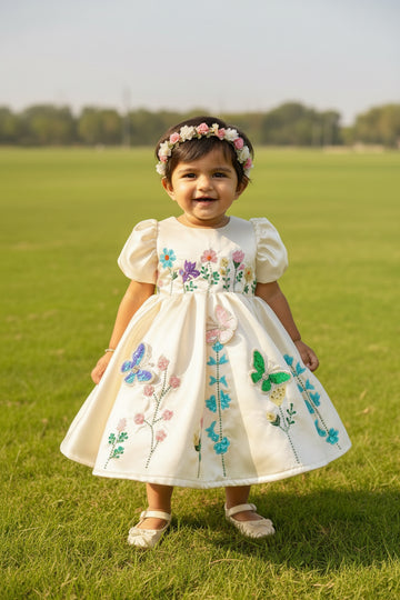 Crème Hand Embroidered Dress