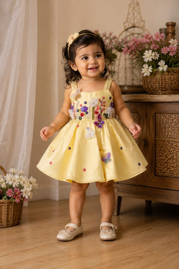 Butter Yellow Handmade Dress