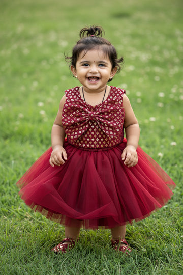 Crop Top with Tulle Skirt Set