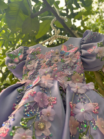 Lavender Handmade Baby Dress