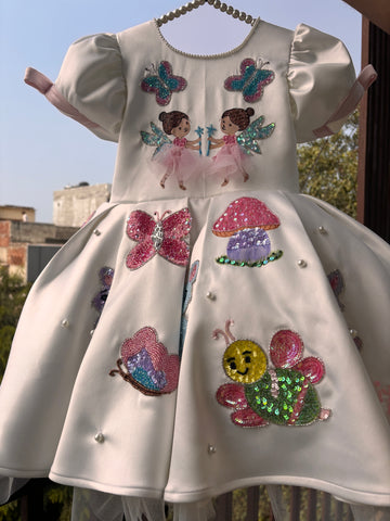 Fairy Hand Painted Baby Dress