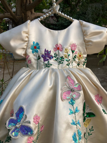Crème Hand Embroidered Dress
