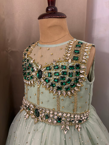 Green Handmade Ball Gown