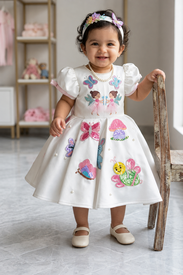 Fairy Hand Painted Baby Dress