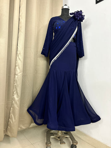 Blue stylish saree