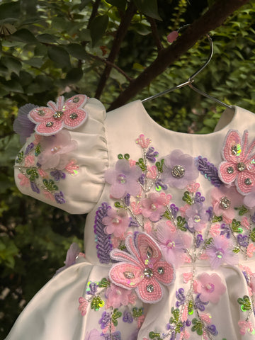 White Handmade Birthday Dress