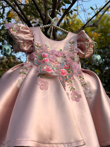 Peach Big Butterfly Dress