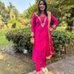 Pink Mirror Handwork Suit Set