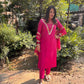 Pink Mirror Handwork Suit Set