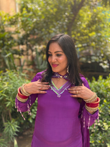 LD- 006 Purple Handmade Suit Set