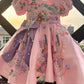 Pink Handmade Lavender Bow Dress