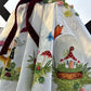 White Hand painted birthday dress for little princess