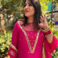 Pink Mirror Handwork Suit Set