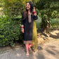 LD- 012 Black & Peach Pink Suit Set