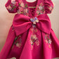 Deep Pink Handmade Baby Dress