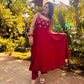 Cheery Red Anarkali
