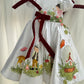 White Hand painted birthday dress for little princess