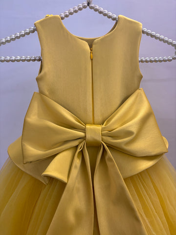 Mustard Yellow Handmade Baby Dress
