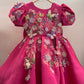 Deep Pink Handmade Baby Dress