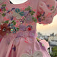 Pink Handmade Lavender Bow Dress