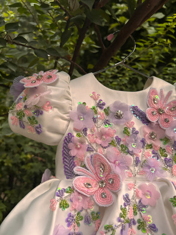 White Handmade Birthday Dress