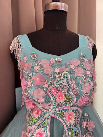 Blue Mother Daughter Dress