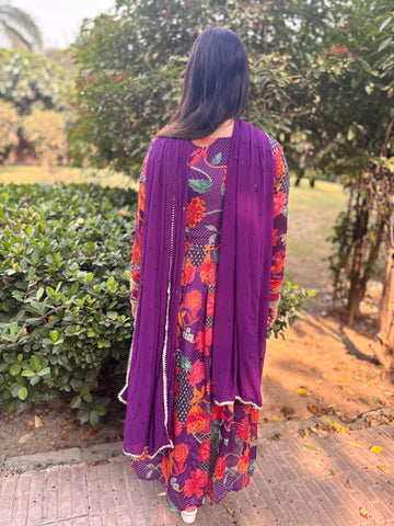 LD- 008 Printed Handmade Anarkali set