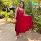 LD- 001 Cheery Red Anarkali Set
