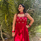 Cheery Red Anarkali