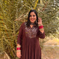 LD-010 Real Mirror work Brown Suit Set