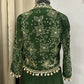 Green designer dress