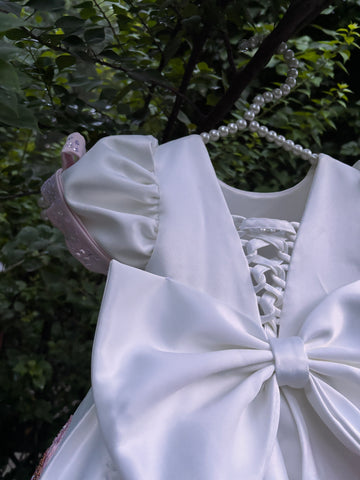White Handpainted Dress