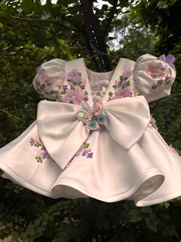 White Handmade Birthday Dress