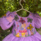 Lavender Handcrafted and Painted Dress