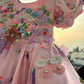 Pink Handmade Lavender Bow Dress