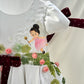 White Hand painted birthday dress for little princess