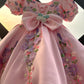 Pink Handmade Lavender Bow Dress