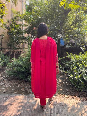 LD-4 Red Handmade Suit Set