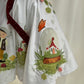 White Hand painted birthday dress for little princess
