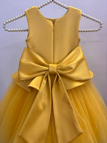 Mustard Yellow Handmade Baby Dress