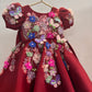 Maroon Handmade Baby Dress