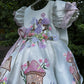 White Handpainted Dress