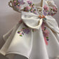 White Handmade 3D Butterfly Baby Dress