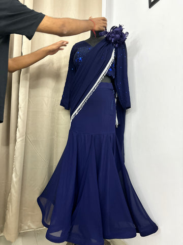 Blue stylish saree