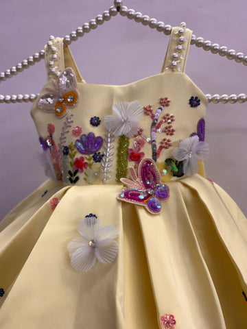 Butter Yellow Handmade Dress