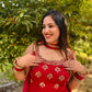 LD- 001 Cheery Red Anarkali Set