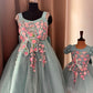 Blue Mother Daughter Dress