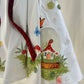 White Hand painted birthday dress for little princess