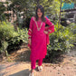 Pink Mirror Handwork Suit Set